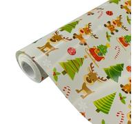 Gift Wrapping Paper Roll for Christmas: Wrapping Paper 43cm x 15M Christmas Festive Design for Gift Wrapping
