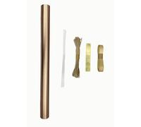 Gift Wrapping Paper Set with Ribbon, Tape - 1 Roll,Rosa Rugosa Gold