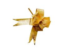 Gift Wrapping Pull Bows 20 Pack 30mm Gold Ribbon Decoration Set for Present Packaging Wedding Bouquet Basket Craft Floristry Hamper Wreath Accessories
