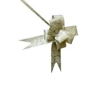 Gift Wrapping Pull Bows 20 Pack 30mm Silver Ribbon Rosettes Present Decoration Florist Bouquet Accessories Wedding Craft Supplies Hamper Finish
