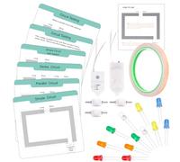 GiftAmaz Electric Circuit Kits for Kids, Simple Paper Circuits Science Experiment Projects, 24 Pieces STEM Science Building Activities, Educational Engineering Toy Gifts for Kids Age 8-12