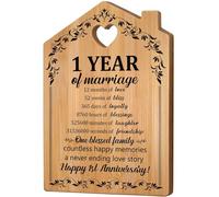 Giftasy 1st Anniversary Wedding Gifts for Her Him - Unique House-Shaped Cutting Board - One Year Anniversary Creative Gifts for Wife Husband Girlfriend Boyfriend Couple Partner