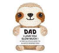 Giftasy Dad Gifts, Dad Birthday Gifts - Handmade Crochet Funny Cute Sloth, Presents for Daddy from Daughter Son for Birthday, Father's Day, Christmas