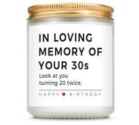 Giftasy Funny 40th Birthday Gifts for Women Men - Handmade Lavender Candle - 40 Year Old Birthday Gifts for Women Men Mum Dad Wife Husband Friend Sister Auntie, Happy 40th Gift Ideas
