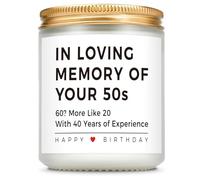 Giftasy Funny 60th Birthday Gifts Women Men - Handmade Lavender Candle - 60 Year Old Birthday Gifts for Mum Dad Grandma Grandad Nanny Nana Auntie Wife Friend Family, Happy 30th Gift Ideas