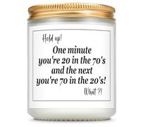Giftasy Funny 70th Birthday Gifts for Women Men - Handmade Lavender Candle - 70 Year Old Birthday Gifts for Women Men Mum Dad Grandma Grandad Nanny Nana Nan, Happy 70th Gift Ideas
