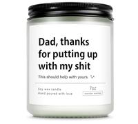 Giftasy Funny Dad Gifts from Daughter Son - Handmade Lavender Scented Soy Wax Candle 7oz - Present for Daddy on Birthday Christmas Father's Day