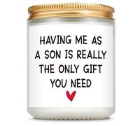 Giftasy Gifts for Mum, Mum Birthday Gifts from Son - Handmade Lavender Scented Soy Wax Candle, Present for Mummy on Birthday Christmas Mother's Day
