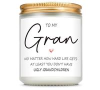 Giftasy Gran Gifts, Gran Birthday Gifts - Handmade Lavender Scented Soy Wax Candle Presents from Grandchildren Granddaughter Grandson, 7oz