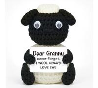 Giftasy Granny Gifts for Mothers Day - Handmade Crochet Funny Cute Blacknose Sheep, Present for Granny on Mother's Day Christmas Birthday from Grandchildren