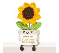 Giftasy Handmade Positive Crochet Sunflower - Sympathy Gift for Women for Loss of a Loved One - Grief, Bereavement, Memorial, Condolence Support for Friends Family Coworkers
