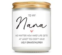 Giftasy Nana Gifts, Nana Birthday Gifts - Handmade Lavender Scented Soy Wax Candle Presents from Grandchildren Granddaughter Grandson, 7oz