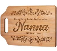 Giftasy Nanna Gifts, Nanna Birthday Gifts, Unique Handmade Engraved Bamboo Cutting Board, Kitchen Gifts for Nanna from Grandchildren, Presents for Nanna on Mother's Day Christmas