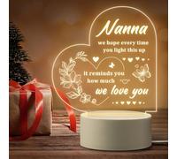 Giftasy Nanna Gifts, Nanna Christmas Birthday Gifts - Acrylic Engraved Night Light Gifts for Nanna from Grandchildren, Great Presents for Nanna on Christmas Birthday Mothers Day