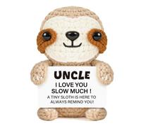 Giftasy Uncle Gifts - Handmade Crochet Funny Cute Sloth - Gifts for Uncle from Niece Nephew for Birthday, Father's Day, Christmas