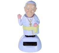 Giftbrit Pope Figure Solar PAL FF70, Blanc/Beige/Jaune, 6 x 5 x 10 cm