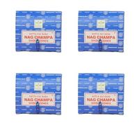 Giftbrit Satya Nag Champa Dhoop Cones 12 Cones x 4 Pack for Meditation, Yoga, Relaxation, Healing and Positivity