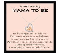Gifted Happiness Mama to Be Necklace Gift for Pregnant Women Heart Pendant with Baby Feet Jewellery for Expecting Mothers Thoughtful Pregnancy Gift