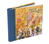 Gifted Stationery Address and Birthday Book for All Your Contacts. Cloth Covered Spiral Binding Journal Notebook to Keep Track of Names, Address, Phone, Email, Birthdays and More, 200 Pages, Pom Poms