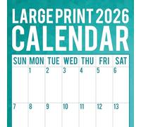Gifted Stationery Co, Large Print 2026 Wall Calendar