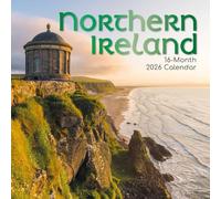 Gifted Stationery Co, Northern Ireland 2026 Wall Calendar, 12'' X 12'', 16-Month Calendar with Stapled Binding