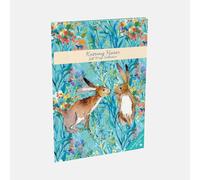 Gifted Stationery Company Gift Wrap Collection - 10 Premium Decorative Wrapping Sheets & 22 Matching Gift Tags - Gift Wrap Book for All Occasions (Kissing Hares)