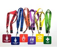 GIFTEXPRESS Hall Pass Lanyards and School Passes (6)