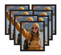 Giftgarden 10x8 Photo Frames Picture Frame Set for Wall or Tabletop, Black, Pack of 7