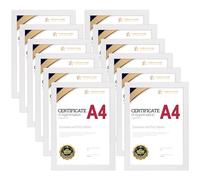 Giftgarden 12 Pack A4 Photo Frames, White A4 Picture Frame Certificate Frames for Wall Hanging and Tabletop Display