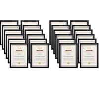 Giftgarden 24 Pack A4 photo Frames, Black A4 Picture Frame Certificate Frames for Wall Hanging and Tabletop Display