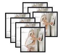 Giftgarden 30x30 Picture Frame Black, Square Picture Frame 12 x 12 inch for Tabletop or Wall Mounting Display, Pack of 7