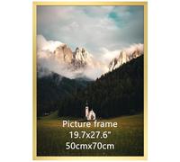 Giftgarden 50x70cm Frame Gold, Aluminum Picture Frames 50cm x 70cm, Large Poster frame for Wall-Mounted Horizontal or Vertical Display