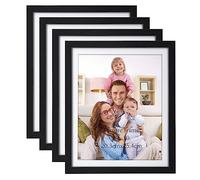 Giftgarden 8x10 Photo Frame Black with Mat, 9.4x11.7 Outer Frames Matted to 8 x 10’Photos for Wall or Tabletop,Pack of 4