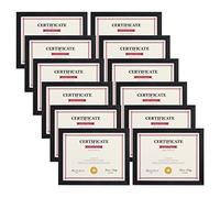Giftgarden Black 8.5x11 Picture Frame Set of 12, Multi 8.5 x 11 Frames Bulk for Award Certificate Document Diploma, Wall or Tabletop Display, GG220702