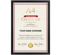 Giftgarden Black A4 Picture Frame Versatile A4 Photo Frames Suitable for Desk or Wall Display of Certificates Posters and Artwork Single - This