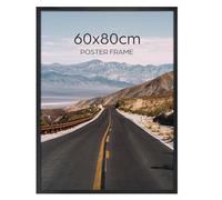 Giftgarden Black Aluminium 60x80cm Picture Frame, Large Poster Frame 80cm x 60cm for Wall-Mounted Horizontal or Vertical Display, Suitable for Art Prints, Portraits, Landscape Photos