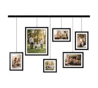Giftgarden Black Multi Photo Frames for Wall, Hanging Gallery Wall Collage Picture Frame with Mats for 4x4, 4x6, 5x7, 8x10 Photos, 6 Pack
