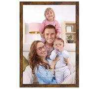 Giftgarden Brown 12x8 Photo Frame, Sleek Thin Design 8x12 Picture Frame Versatile Tabletop or Wall Displays