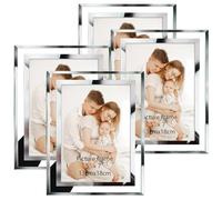 Giftgarden Glass 7x5 Photo Frames Set of 4, 5x7 Picture Frames for Baby, Family, and Wedding Photos - Perfect for Tabletop and Home Decoration