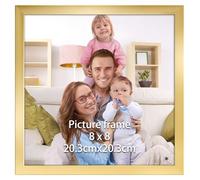 Giftgarden Gold 8x8 Photo Frame, Square Picture Frames 8x8 inches Versatile Tabletop or Wall Displays - Single