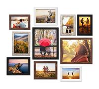 Giftgarden Multi Picture Frames of Different Sizes Mixed Colors, for Wall Hanging or Placing on the Table, Includes 10 Pieces (2 of 20x25cm, 4 of 10x15cm and 4 of 13x18cm)