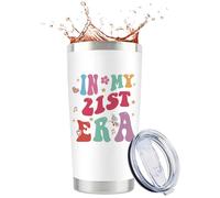 GiftGem 21st Birthday Gifts for Her - Funny 21 Years Old Birthday Cup for Women, Travel Mug, Personalized and Creative Travel Mug, 21st Birthday Gifts for Daughter,Best Friend,Sister,Girlfriend