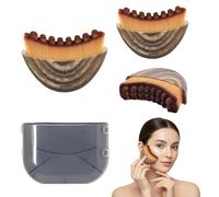 GiftGem 3Pcs Lymphatic Contour Face Brush, Chin & Jawline Contouring Brush, Anti-Puffiness Lymphatic Drainage Face Brushs, Ergonomically Designed to Fit The Skin Precisely, with Box