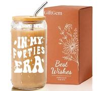 GiftGem 40th Birthday Gifts for Women - Funny 40th Birthday Gifts, Gift for Her, Personalized Mug Coke Cup, Creative Glass Mug, Perfect Idea for Best Friend, Mum, Wife, Daughter