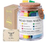 GiftGem Bible Verse Jar for Self-Care 92 Scripture Cards with Chapter References, Daily Inspiration Glass Jar, Christian Mindfulness Gift for Women Men, Birthday Gifts for Women, Reusable Keepsake