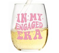GiftGem Engagement Gifts - Engagement Gifts for Couples, in My Engaged Era Wine Glass, Wedding Gifts for Couple, Bride to be Cup,Bachelorette Presents for Bride, Durable & Lead-Free