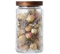 GiftGem Glass Food Containers with Lid, 32oz Vintage Glass Containers, Mason Jar for Kitchens Essentials for New Home, Decorative Tea Coffee Sugar Candy Cookie, Flour Canisters for Kitchen Pantry