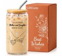 GiftGem Mum Birthday Gifts - Birthday Gifts for Mum, Creative Travel Mug, Coke Cup, Glass Mug, Perfect for Mothers Birthdays Gift, Christmas, or Mother's Day, A Present from Daughters or Sons