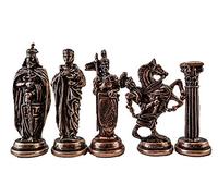 GiftHome (Only 32 Pieces) Royal Medieval British Army Antique Copper Metal Handmade Chess Pieces (Without Board)