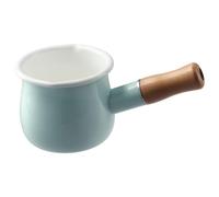 gifthub Enamel Milk Pot Japanese 10cm Mini Butter Pot,Mini Butter Warmer,Milk Pan,Mini Butter Pan,Small Household Milk Pot,White/Red/Blue/Green,7.3 * 3.3 Inch(green)